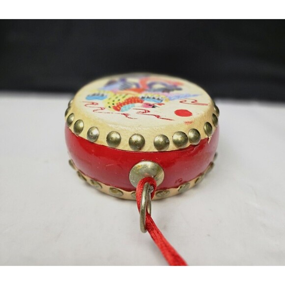 Chinese Hand Drum Percussion Instrument Feng Yang Flower Drum Hand Painted Box - Picture 12 of 15